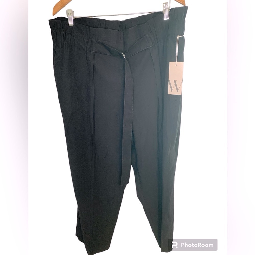 Worthington Woman Pants Size 1X with Soft Elastic Waist in Black NWT